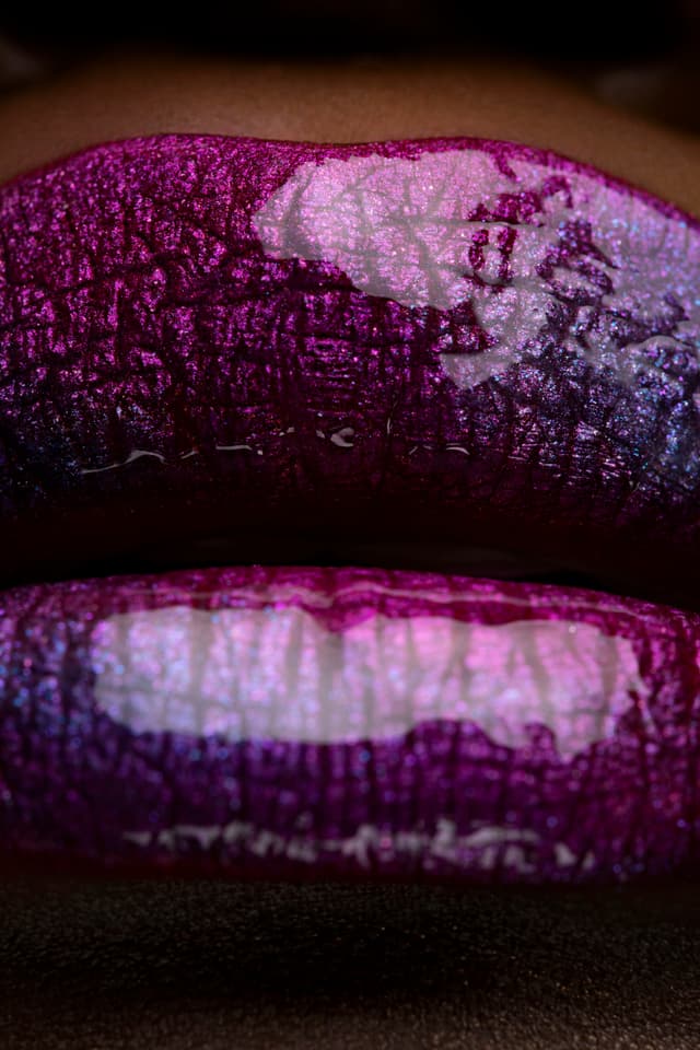 Purple lips test shoot