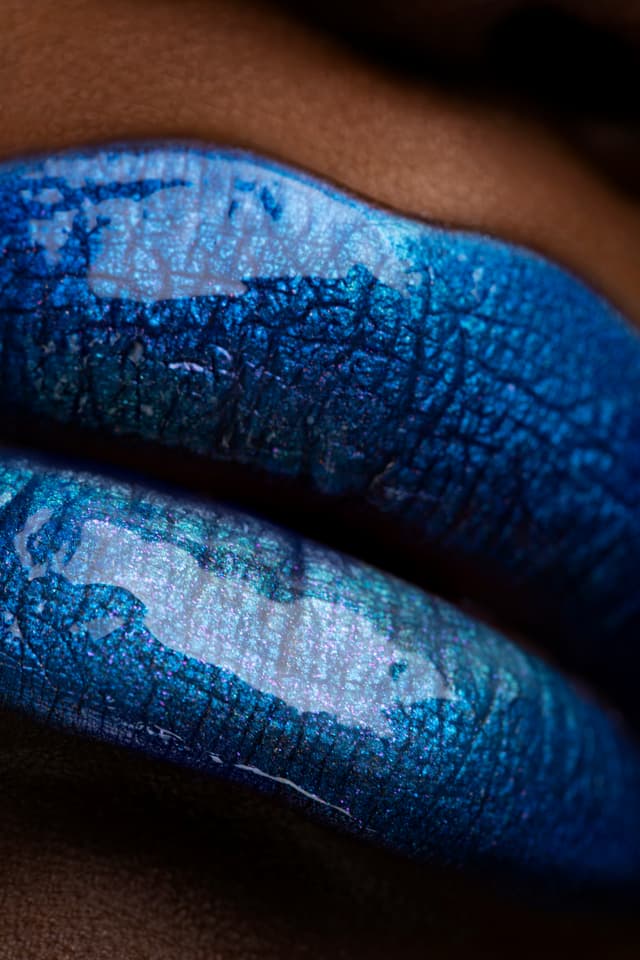 Blue lips test shoot